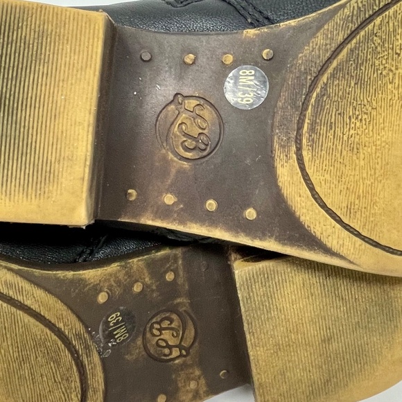 Lucky Brand Basel Black Leather Zip Side Ankle Boots Size 8M - Picture 15 of 15